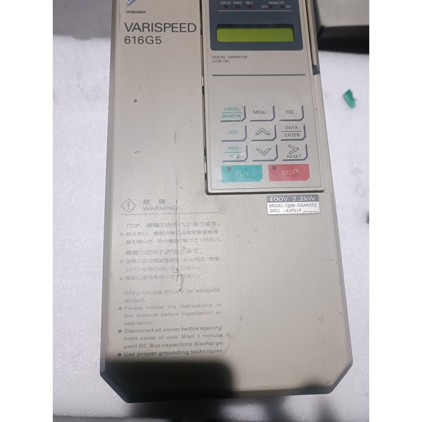 安川变频器CIMR-G5A42P2  2.2kW测好发货不包 备件议价