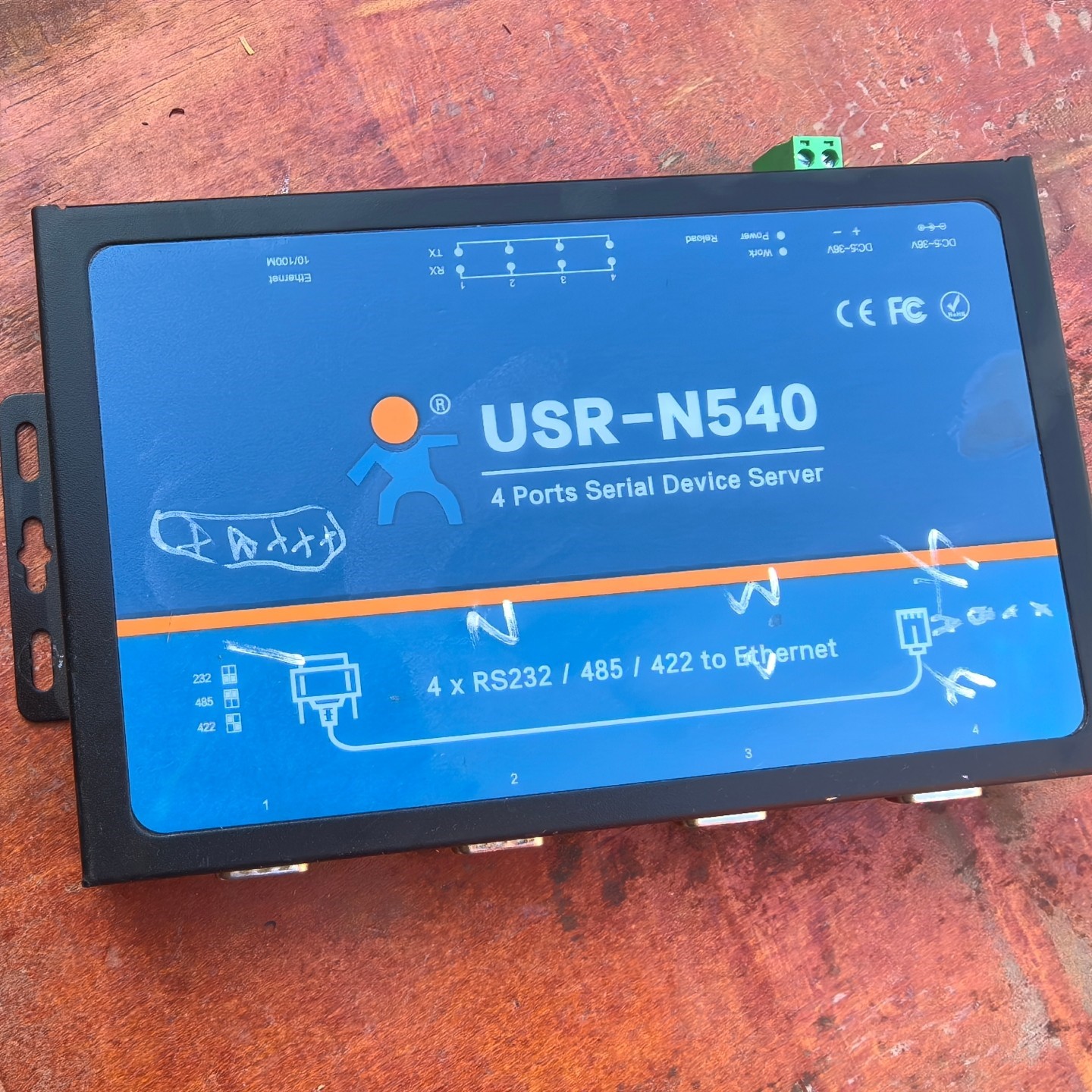 现货USR-N540四口串口服务器RS232/485/422议价 维修