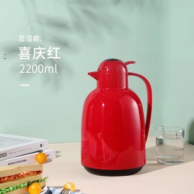 欧式简约玻璃内胆保温水壶