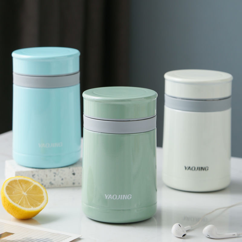 陶瓷保温杯早餐杯骨瓷内胆不锈钢真空中药粥汤米饭便当盒多功能杯