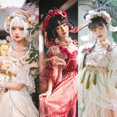 taobao agent Peony Rabbit Female Flower Marry KC 崋 Lolita accessories spot
