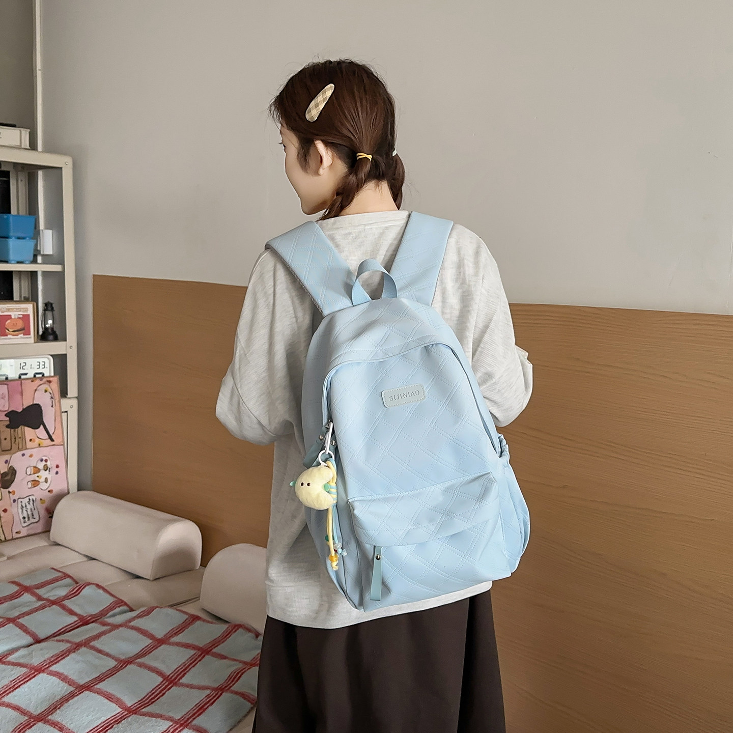 红鹮鸟轻便大容量旅行双肩包
