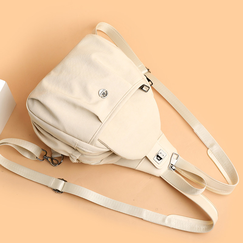 红鹮鸟旅游双肩包女新款胸包轻便通勤斜挎两用包运动单肩登山背包