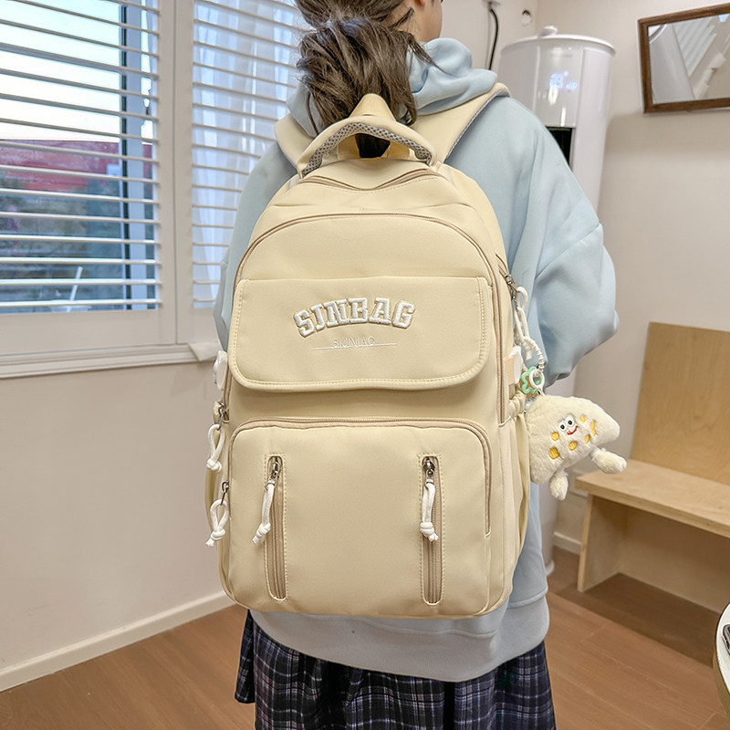 日系复古高中学生双肩背包