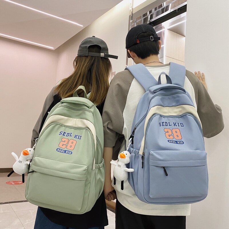 双肩包大学生通勤高颜值学院风背包可爱ins大容量高中生简约书包