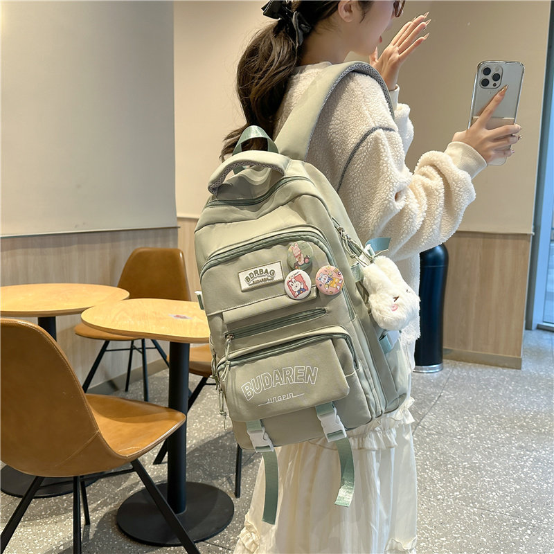 红鹮鸟书包女小学生初中生高颜值背包大学生高中多层大容量双肩包