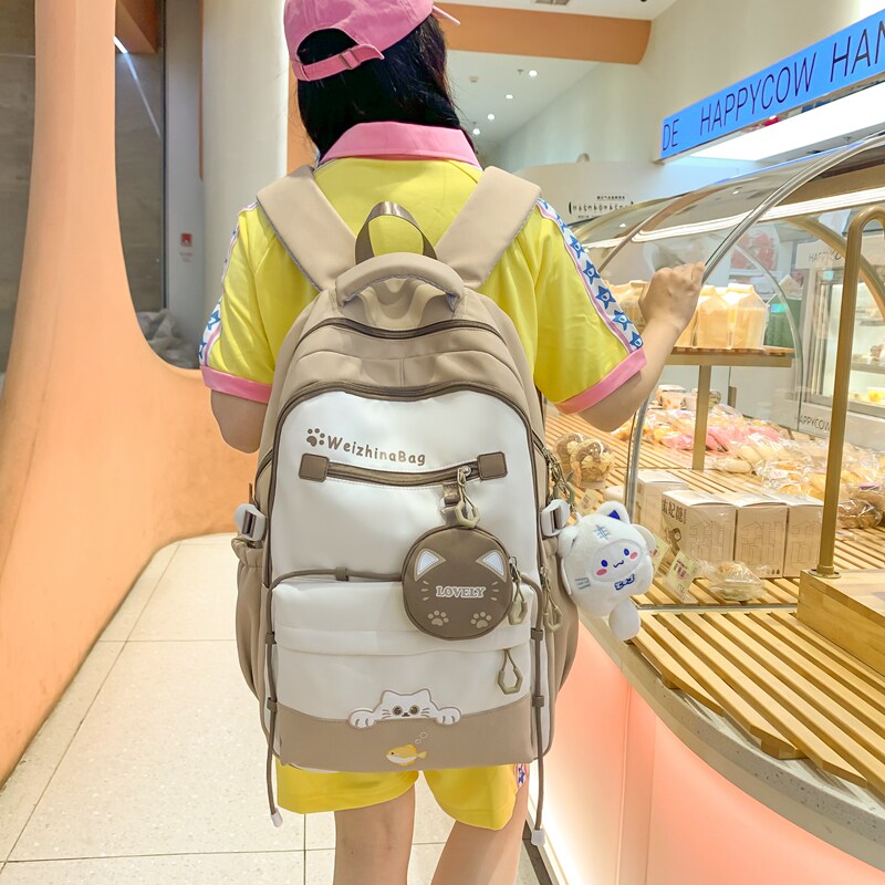 书包女初中生高颜值大容量减负
