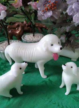 琉璃纯手工动物小摆件