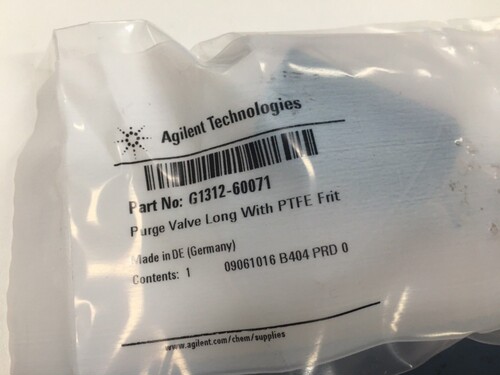 安捷伦放空阀 G1312-60071带 PTFE 滤芯，600 bar，安捷伦排气阀