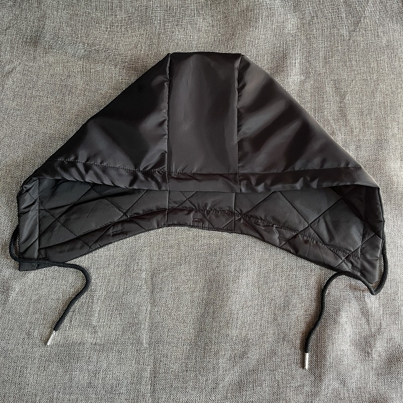 防水配羽绒服帽子可拆卸假领