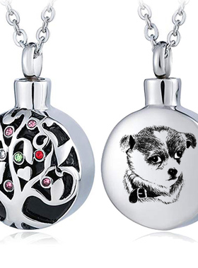 wk情侣钛钢定制刻字照片纪念吊坠