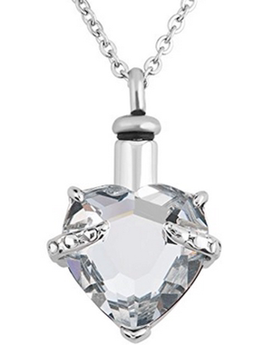 日韩流行新款心形白色殡葬项链