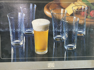 原装进口HOYA水晶玻璃杯盖杯砂糖杯带原盒