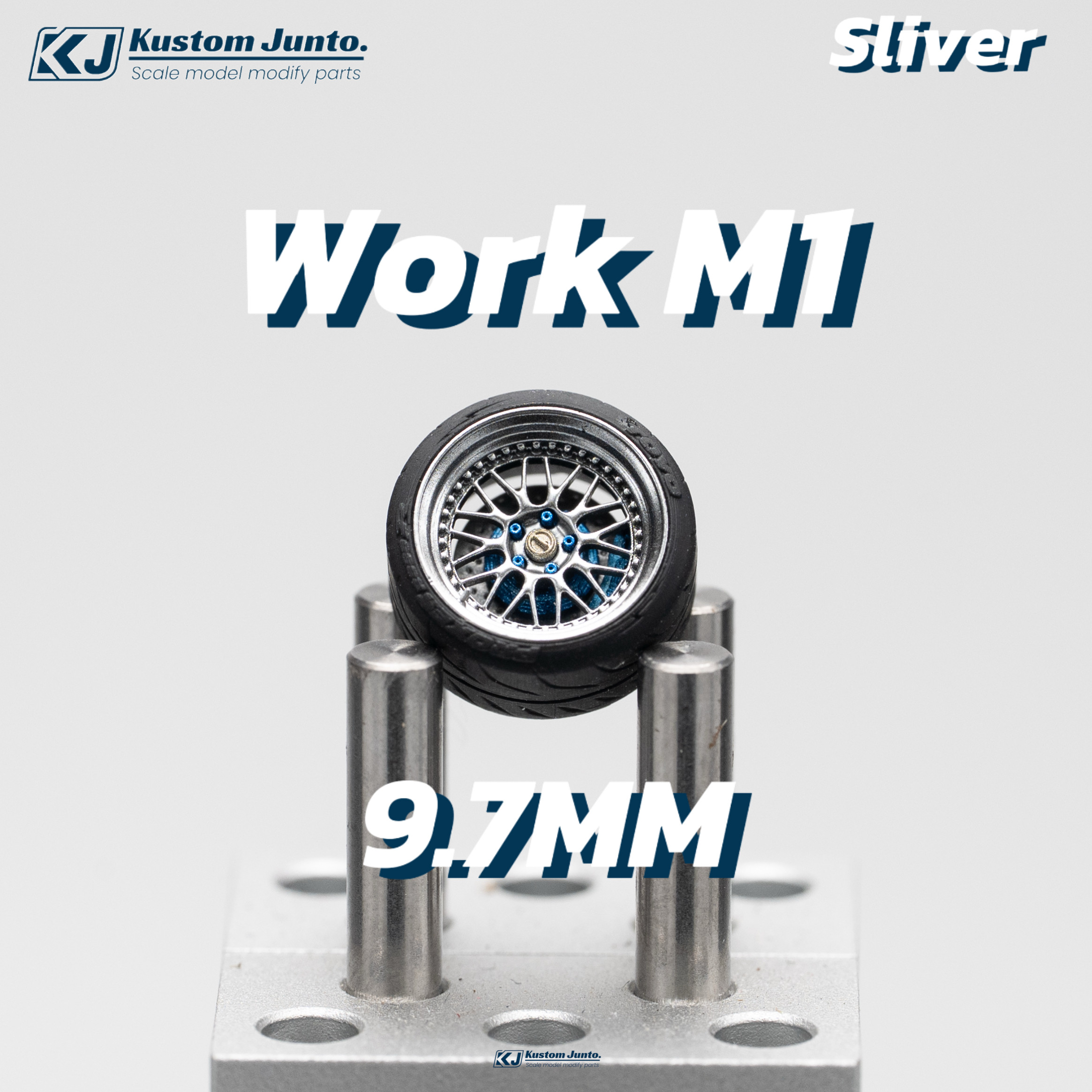 thumbnail for Kj Model Work M1 1/64 Small Scale Modified Car Wheel Hub with Tire 9.7mm Inno Minigt