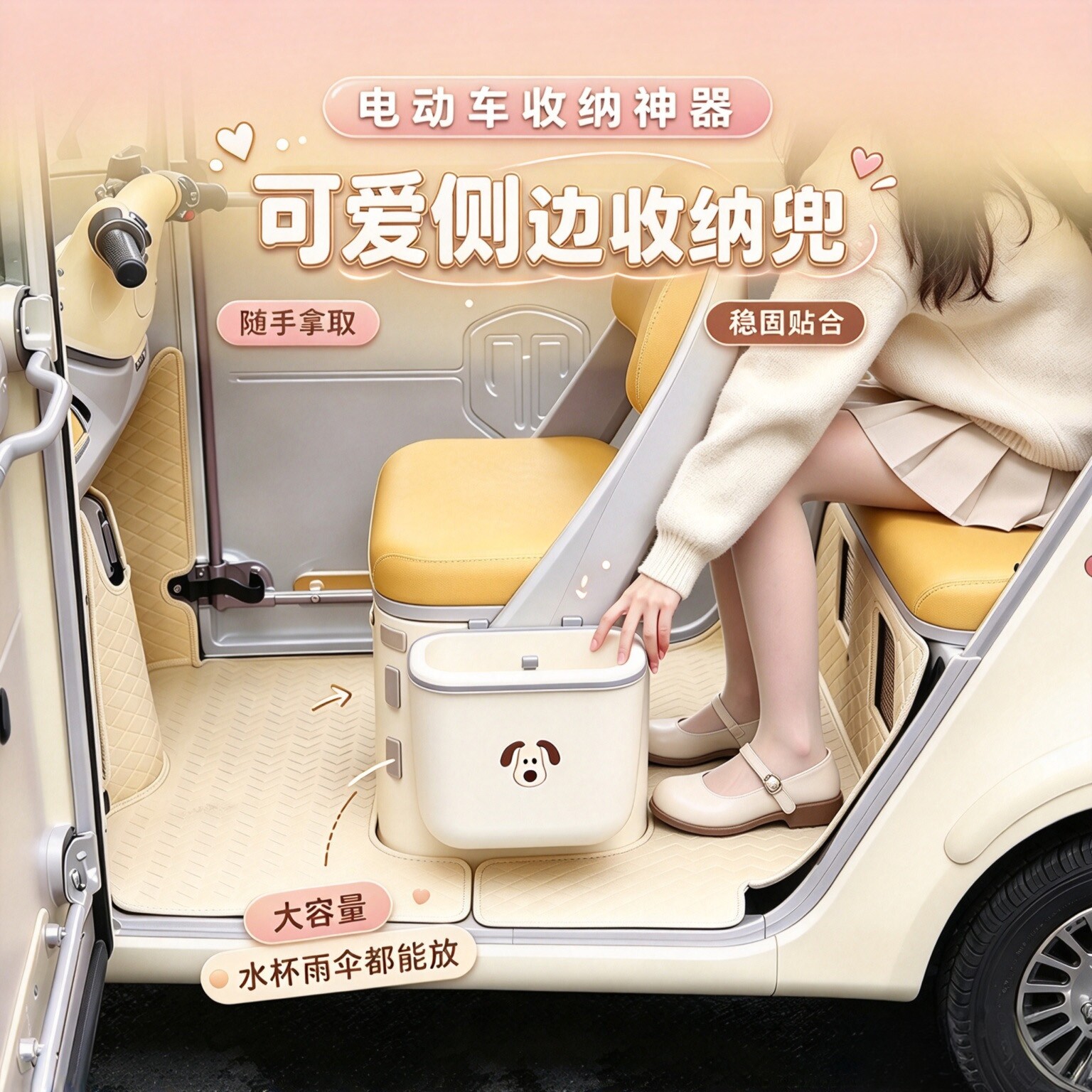 电动三轮车前置物兜防水挂包2026新款女侧边储物收纳袋适用于五羊