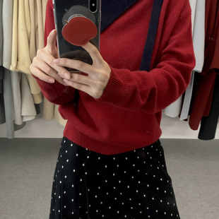 noodle面条家-不对称压褶百褶中裙半身裙(含4.7绵羊毛)YS1-N200