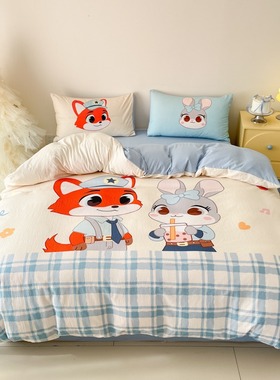 Wink薇可-年早春上新大版印花云感双层纱卡通四件套四件套NTY-225