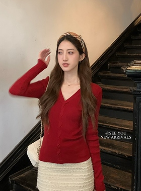 SEE YOU-6年早春扭出来的高级感丨早春时髦感修身针织衫C411LC411