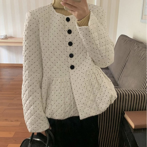 LEMON  STUDIO -外套25冬季新款收腰显瘦设计上衣保暖棉服外套636