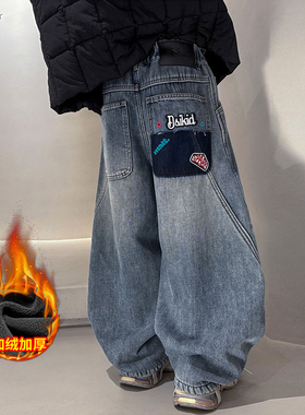 格格娘童装-冬季保暖加绒牛仔休闲裤YS1-C1919