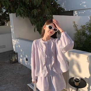 OMELET蛋卷-系复古百搭超重工打揽特种绣衬衫+半身裙套装HTZ26143