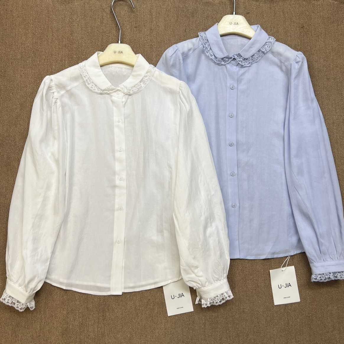 U·JIA-26年早春法式复古蕾丝花边娃娃领宽松长袖衬衫C8798,孕妇装/孕产妇用品/营养,连衣裙,淘宝优惠券,粉丝福利购,淘宝优惠卷