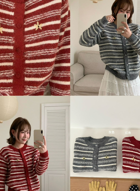 Flower & April-复古温柔显瘦设计感上衣保暖毛衣(26年早春)90051