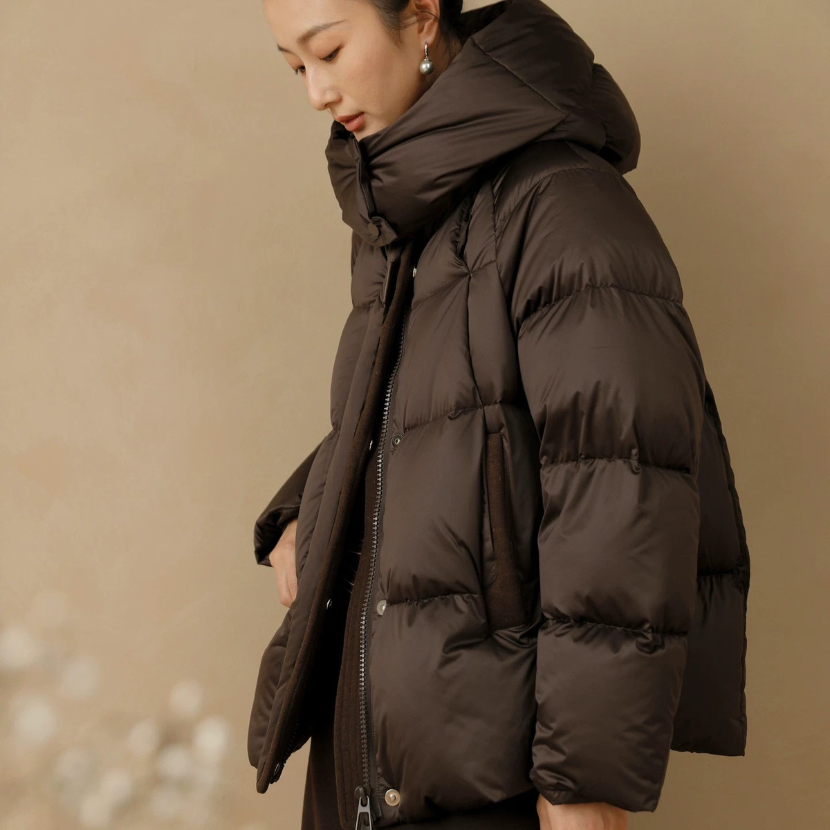 DYQS-安心绒泡芙高蓬高充绒25年新款冬连帽保暖羽绒服外套2025165