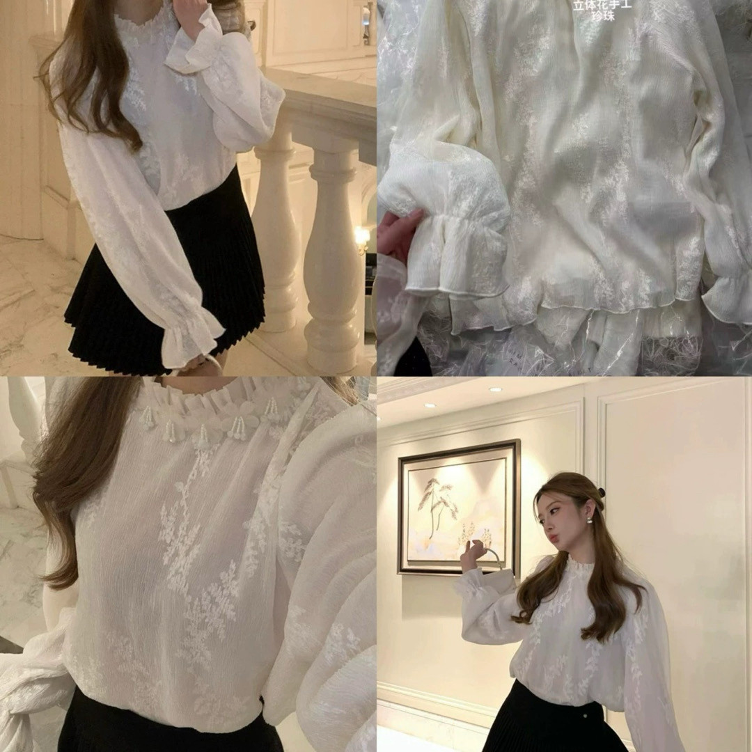 依爱裳-法式喇叭袖花朵刺绣小衫9602,孕妇装/孕产妇用品/营养,连衣裙,淘宝优惠券,粉丝福利购,淘宝优惠卷