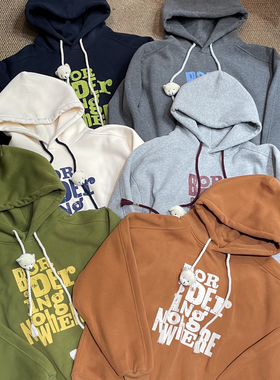 1986-冬上新韩系卡通小熊连帽加绒字母卫衣62247