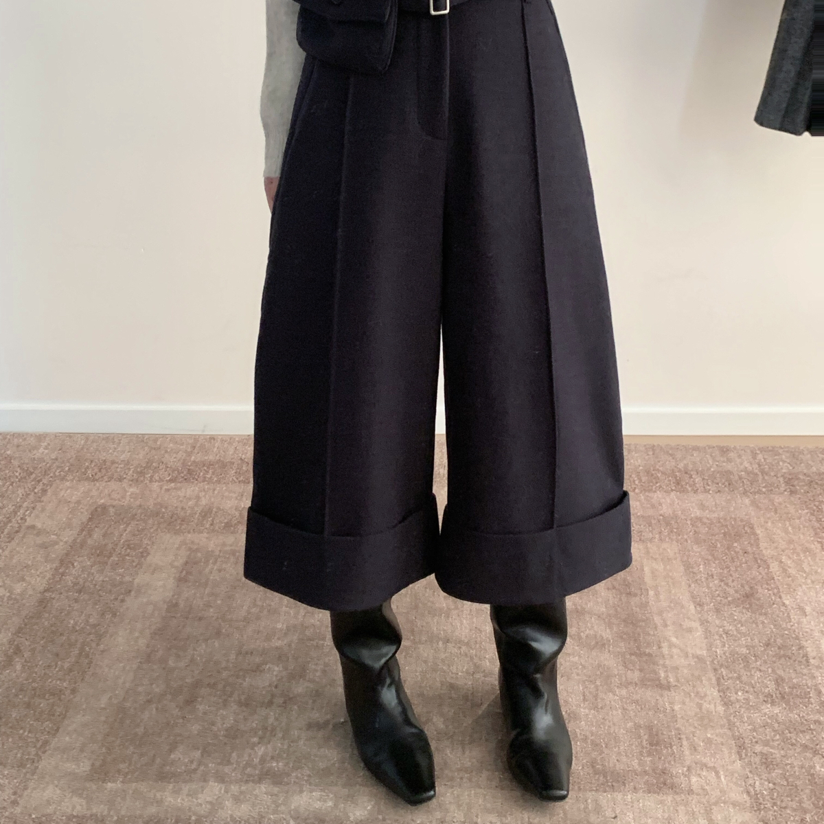 Hand made-上新超级百搭直筒裤配腰包设计休闲裤(配腰包)25X094-1