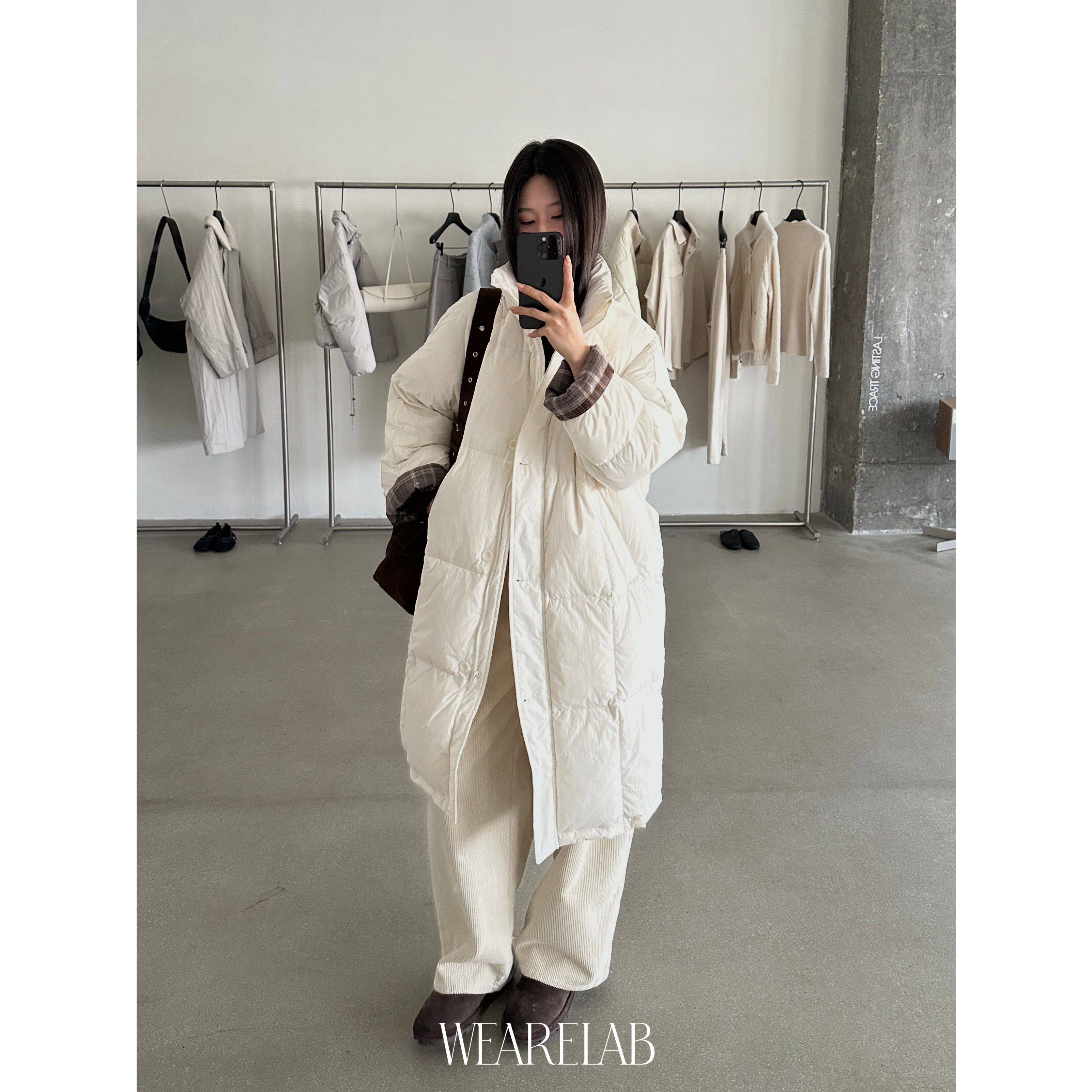 WEARELAB-WEAREAB2025冬上新简韩立领中长款保暖羽绒服外套A2671