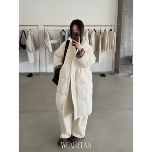 WEARELAB-WEAREAB2025冬上新简韩立领中长款保暖羽绒服外套A2671