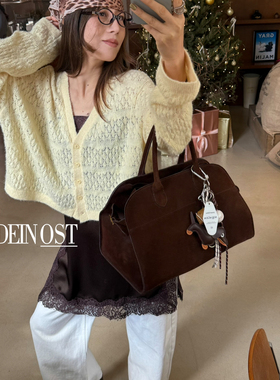 MADEIN OST-早春新品20羊毛慵懒宽松镂空针织开衫（含20羊毛）S88