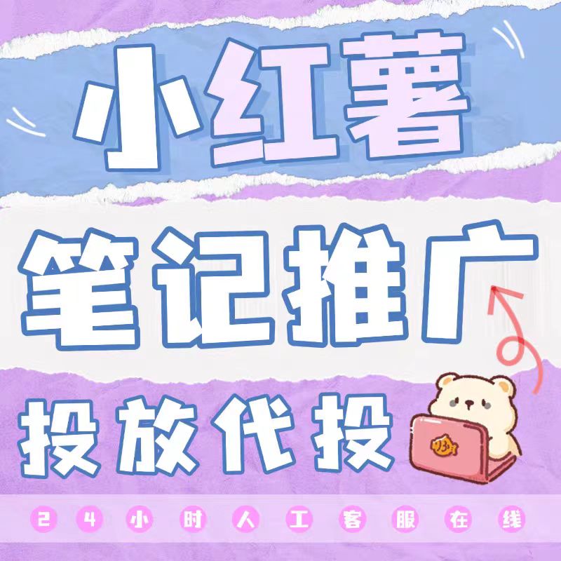 小红xhs书推流代投小红薯推广笔记投放作品xhs 运营推广推送