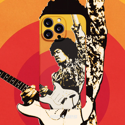 Jimi Hendrix吉他之神 17promax手机壳小众菲林壳防摔苹果16全包软壳安卓