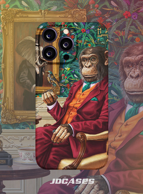 前卫金属Haken Fauna蒸汽朋克大猩猩iphone15promax全包软壳菲林手机壳安卓