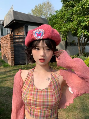 奈里nicein贝雷帽百搭可爱爱心