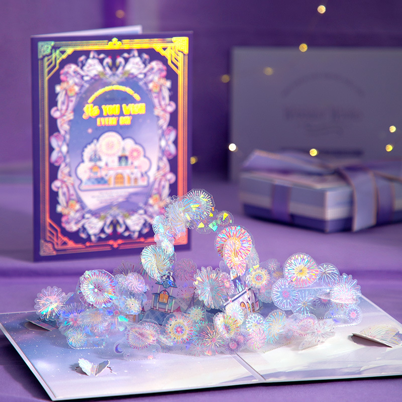 ins风教师节贺卡遇光系列走心礼物生日创意立体感恩小卡片