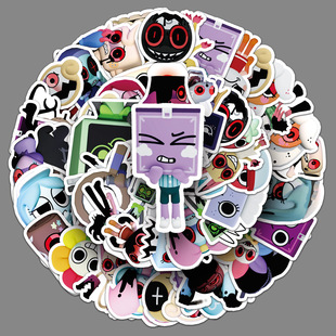 50张丹迪的世界Dandy's World涂鸦贴纸个性跨境游戏装饰手机贴纸
