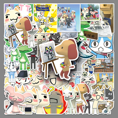 50张多罗猫Toro游戏人物周边卡通涂鸦防水装饰电脑行李箱手账贴纸