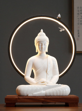 陶瓷东南亚泰佛摆件紫砂释迦牟尼如来阿弥陀佛像客厅玄关装饰品