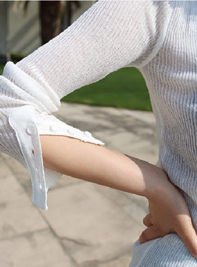 当天发 MISS WU 温柔 半透薄款防晒开衫针织衫女BB310蒖gn