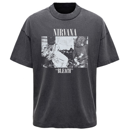 HOTROCK热石摇滚T恤Nirvana涅槃乐队Grunge垃圾复古做旧Vintage