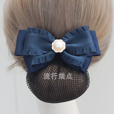 顶夹缎日韩蝴蝶结发夹职业发网