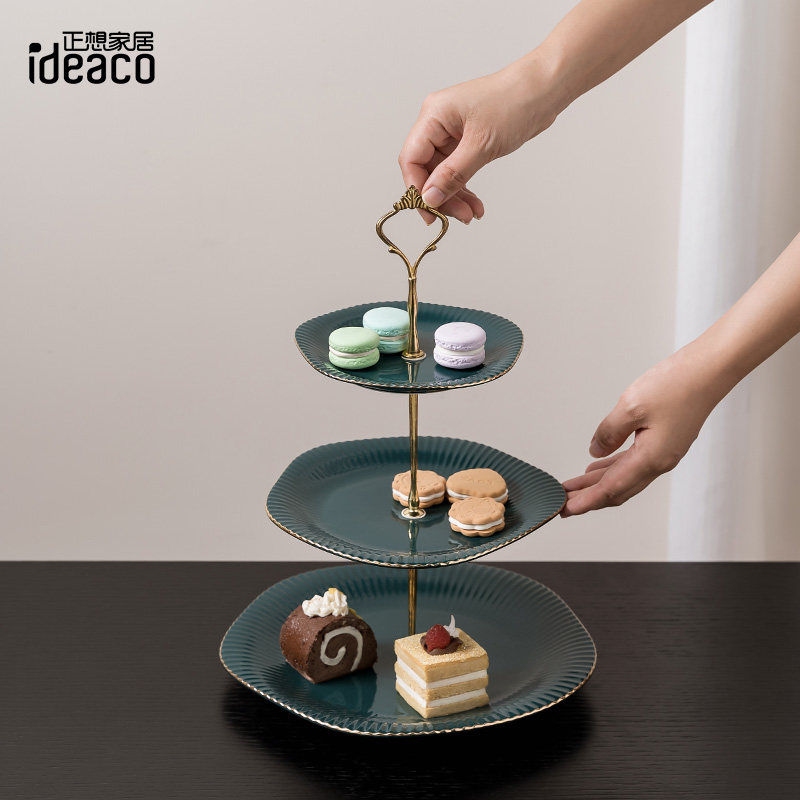 【17周年活动价】轻奢果盘客厅多层零食盘装饰摆件果篓陶瓷收纳盘,餐饮具,果盆/果盘/果篮,淘宝优惠券,粉丝福利购,淘宝优惠卷