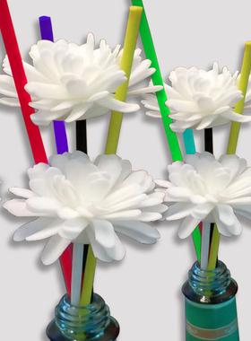 【升级黑白60支//彩色80支加2花】挥发棒香薰夏日DIY花露水扩香棒