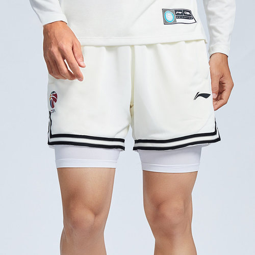 李宁CBA篮球裤美式五分裤男夏季透气宽松健身训练速干运动短裤女