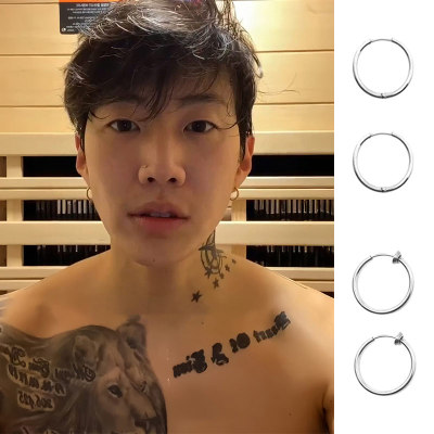 朴宰范同款JAYPAPK细圆圈耳环夹