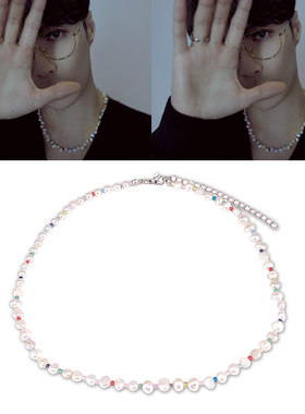 张艺兴彩米珠项链优品精工轻奢潮